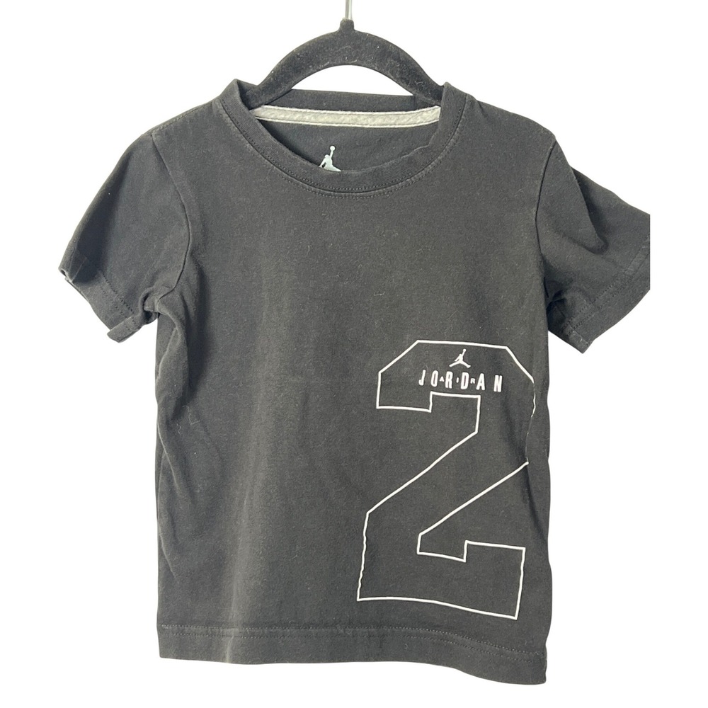 Nike Jordan Kids Black 23 Sporty Short Sleeve Shirt Boys 4T Athletic Basketball